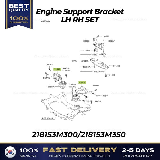 ⭐Genuine⭐ Engine Support Bracket LH RH SET for Hyundai Equus Genesis Kia K900