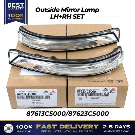 ⭐Genuine⭐ Outside Mirror Lamp LH RH SET 87613C5000 87623C5000 for Kia Sorento