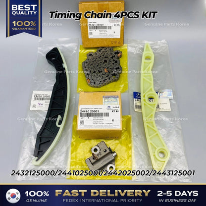 Genuine Timing Chain 4PCS KIT for Hyundai Sonata Genesis Coupe Kia Sorento