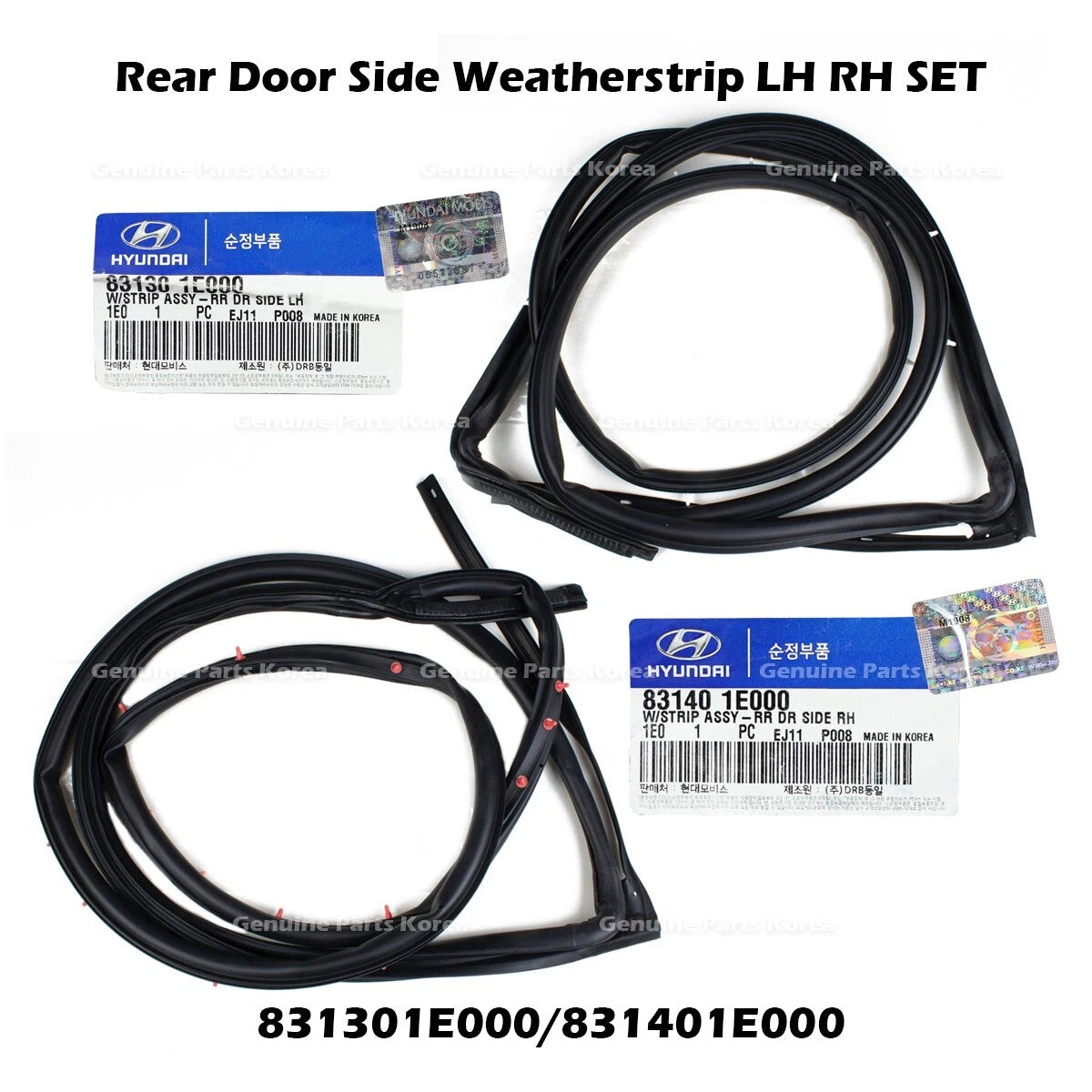 ⭐Genuine⭐ Rear Door Side Weatherstrip LH RH SET for Hyundai Accent