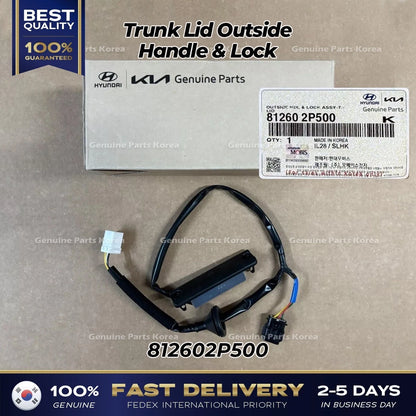 Genuine Trunk Lid Outside Handle & Lock 812602P500 for Kia Sorento