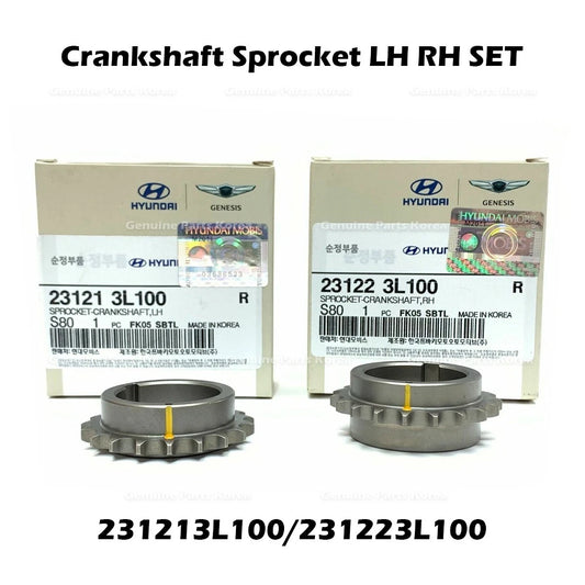 ⭐Genuine⭐ Crankshaft Sprocket LH RH SET 231213L100 231223L100 for Hyundai Kia