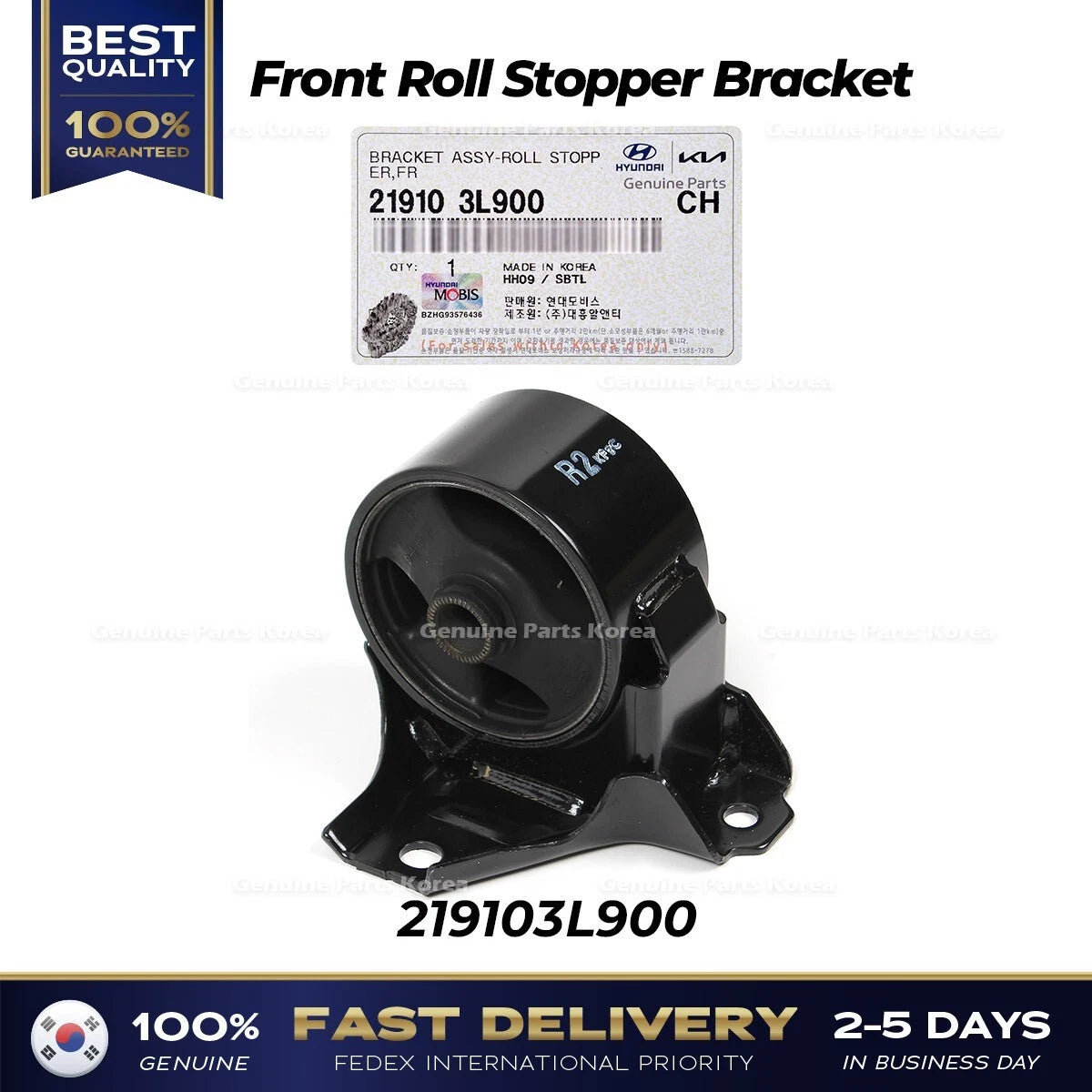 Genuine Front Roll Stopper Bracket 219103L900 for Hyundai Azera Sonata