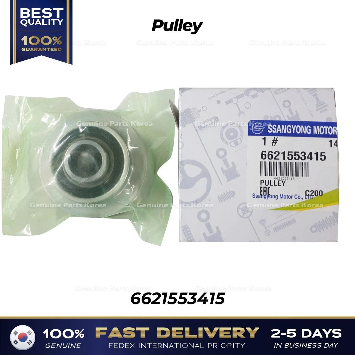 ⭐Genuine⭐ Pulley 6621553415 for Ssangyong Korando Sports Rexton