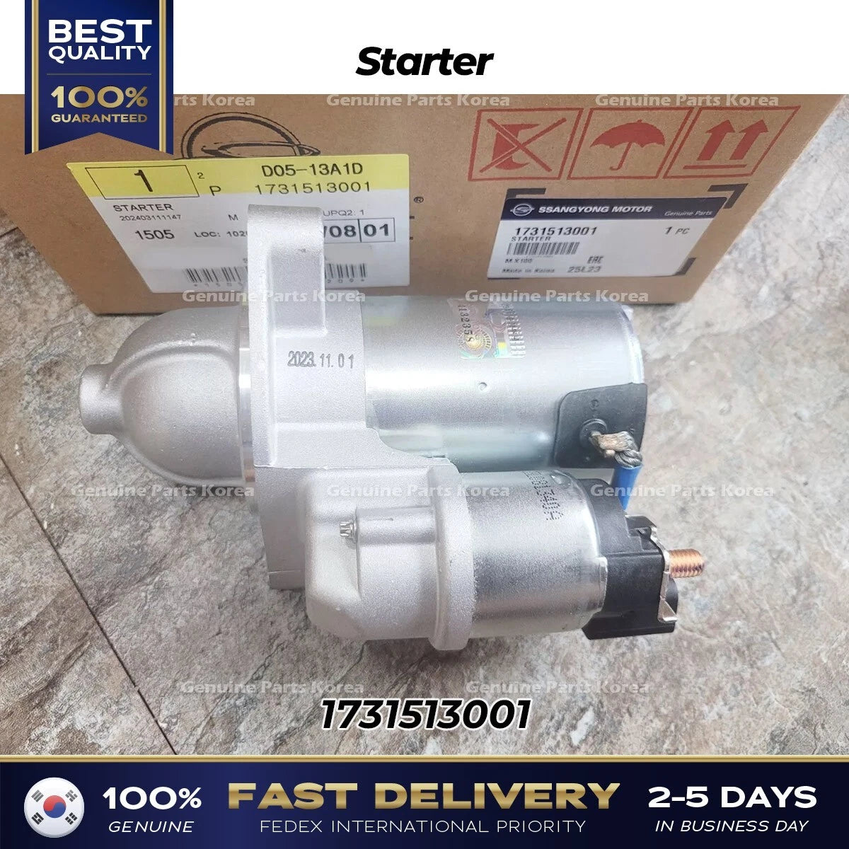 ⭐Genuine⭐ Starter 1731513001 for Ssangyong Tivoli
