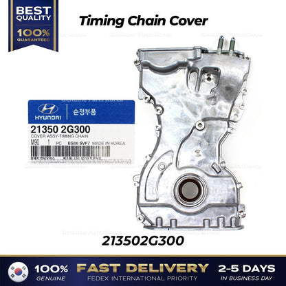 Genuine Timing Chain Cover 213502G300 for Hyundai Santa Fe Sport Kia Sorento
