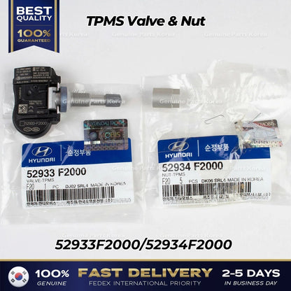 Genuine TPMS Valve & Nut 52933F2000 for Hyundai Elantra Kona