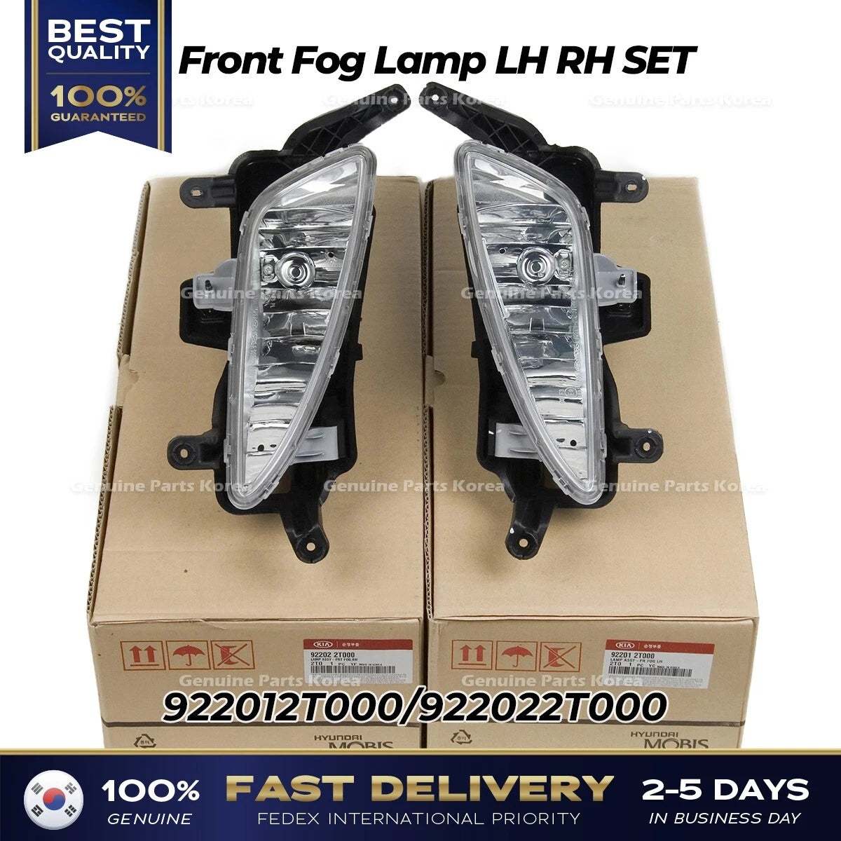 ⭐Genuine⭐ Front Fog Lamp LH RH SET 922012T000 922022T000 for Kia Optima