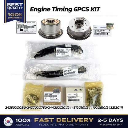Genuine Engine Timing 6PCS KIT for Hyundai Elantra N Veloster N Kia Sorento