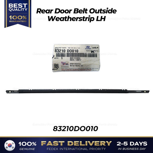 ⭐Genuine⭐ Rear Door Belt Outside Weatherstrip LH 83210DO010 for Kia EV9