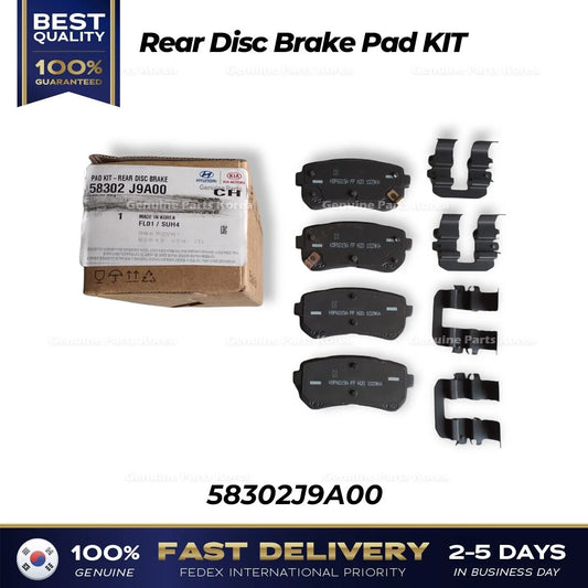 ⭐Genuine⭐ Rear Disc Brake Pad KIT 58302J9A00 for Hyundai Kona Kia Seltos