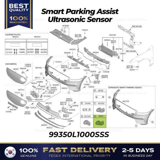 ⭐Genuine⭐ Smart Parking Assist Ultrasonic Sensor 99350L1000SSS for Genesis GV70