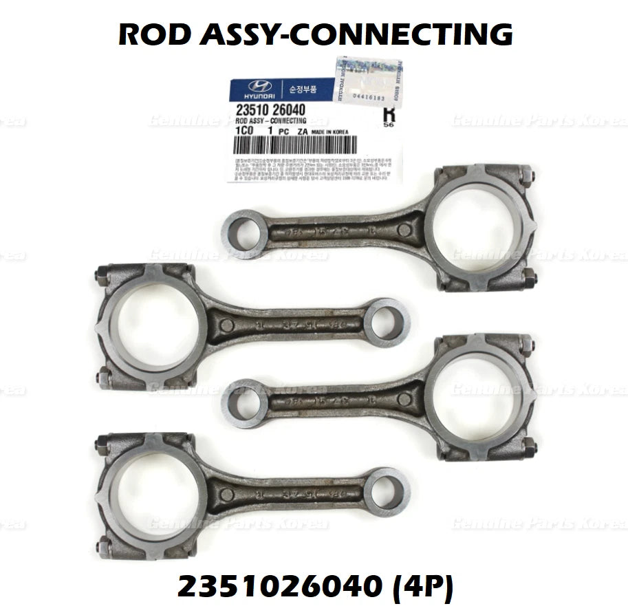 ⭐Genuine⭐ Connecting Rod Assy 2351026040 4P 1set for Hyundai Kia 1993-2011
