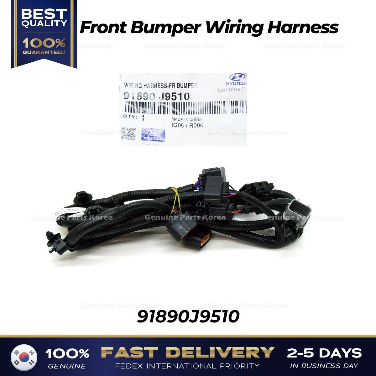⭐Genuine⭐ Front Bumper Wiring Harness 91890J9510 for Hyundai Kona