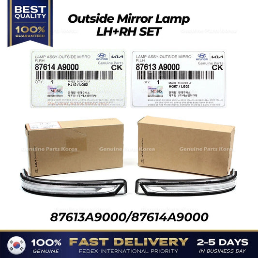 ⭐Genuine⭐ Outside Mirror Lamp LH RH SET 87613A9000 87614A9000 for Kia Sedona