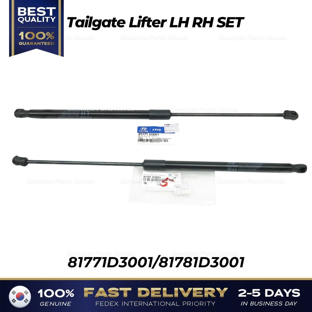 ⭐Genuine⭐ Tailgate Lifter LH RH SET 81771D3001 81781D3001 for Hyundai Tucson