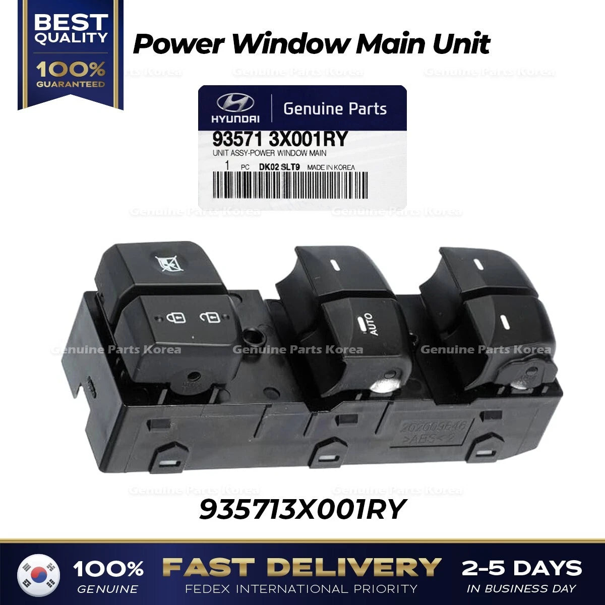 ⭐Genuine⭐ Power Window Main Unit 935713X001RY for Hyundai Elantra