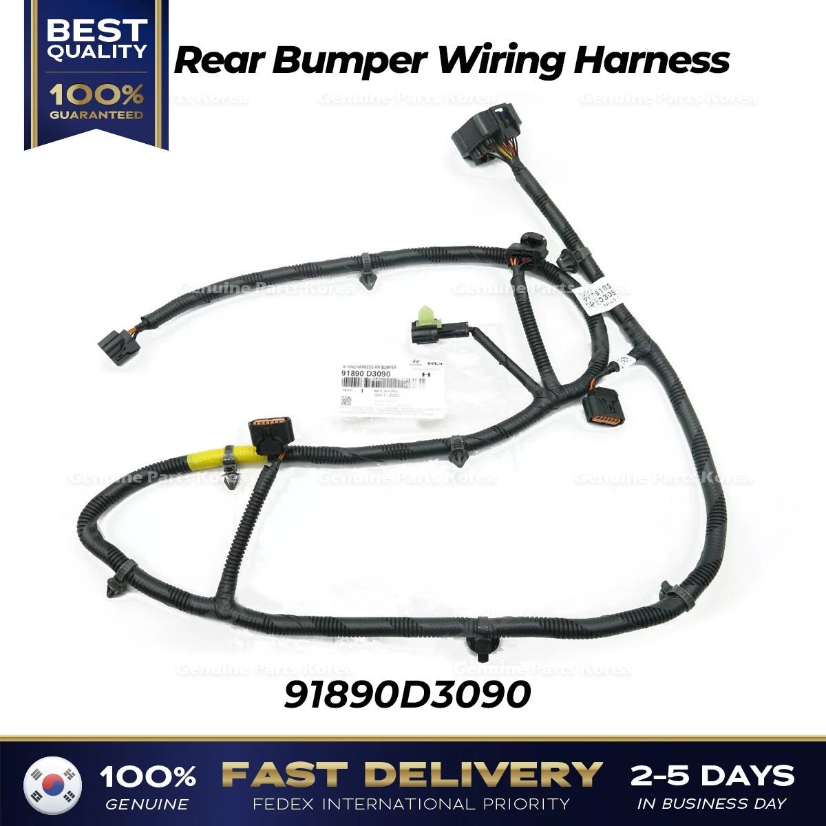 ⭐Genuine⭐ Rear Bumper Wiring Harness 91890D3090 for Hyundai Tucson