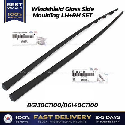 Genuine Windshield Glass Side Moulding LH RH SET for Hyundai Sonata