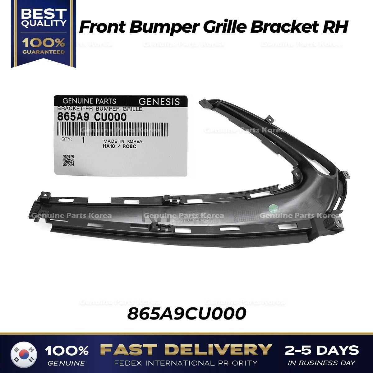 ⭐Genuine⭐ Front Bumper Grille Bracket RH 865A9CU000 for Hyundai Genesis GV60