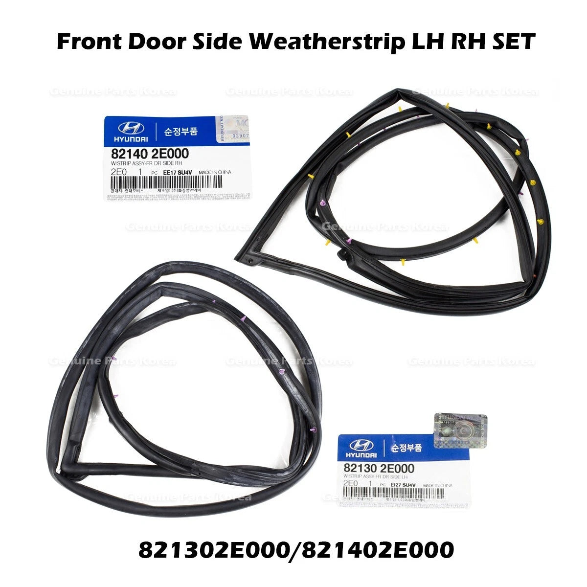 ⭐Genuine⭐ Front Door Side Weatherstrip LH RH SET for Hyundai Tucson
