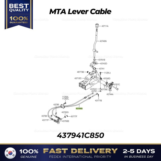 ⭐Genuine⭐ MTA Lever Cable 437941C850 for Hyundai Getz