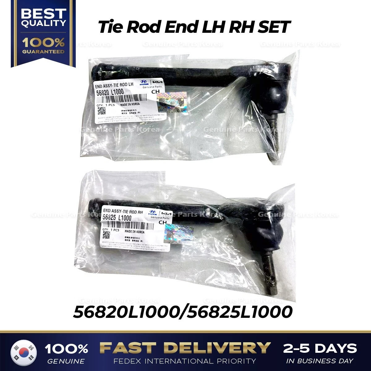 ⭐Genuine⭐ Tie Rod End LH RH SET 56820L1000 56825L1000 for Hyundai Sonata Kia K5