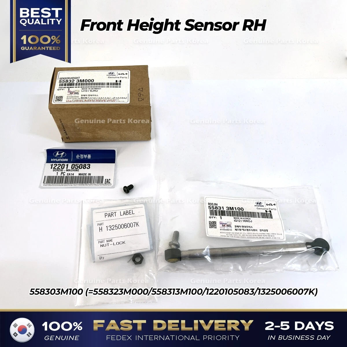 ⭐Genuine⭐ Front Height Sensor RH 558303M100 for Hyundai Equus