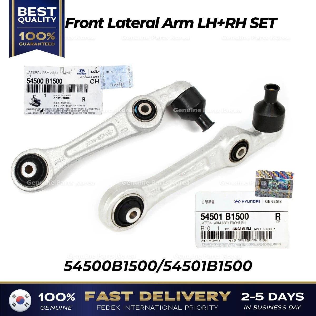 ⭐Genuine⭐ Front Lateral Arm LH RH SET 54500B1500 54501B1500 for Hyundai Genesis