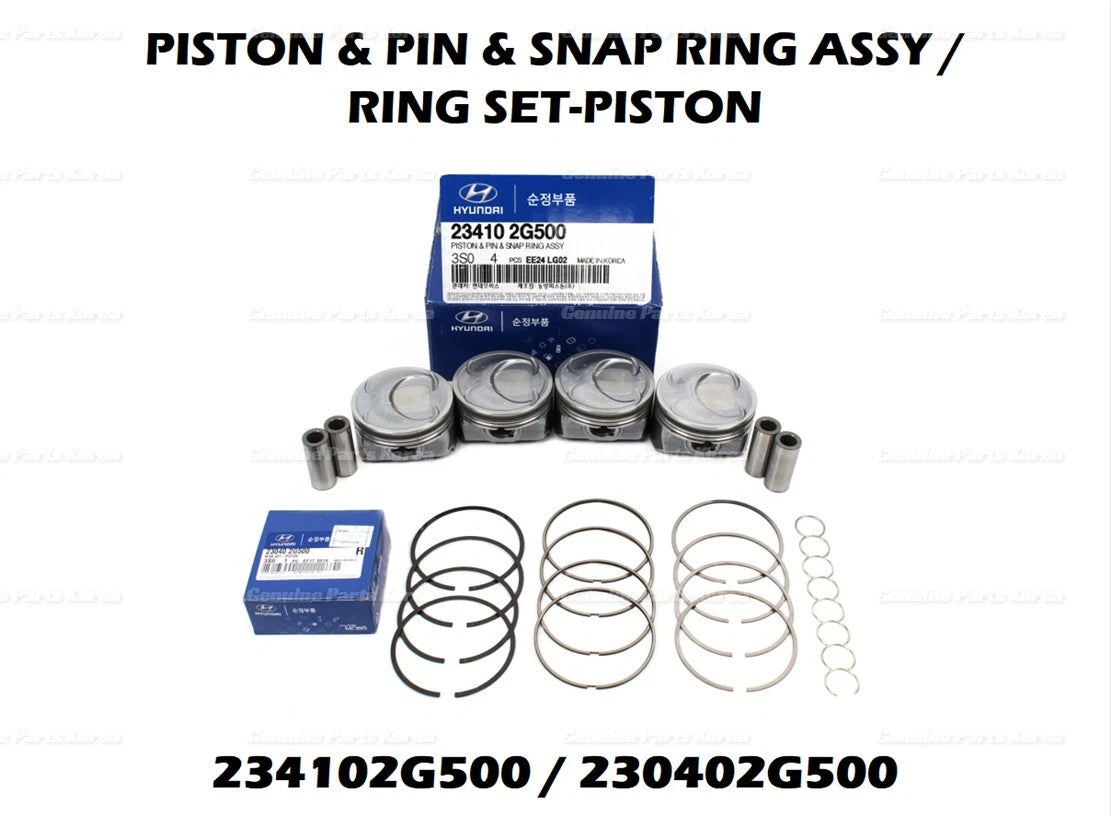 ⭐Genuine⭐ Engine Piston Kit 234102G500 & 230402G500 for Hyundai Kia 2011-2013