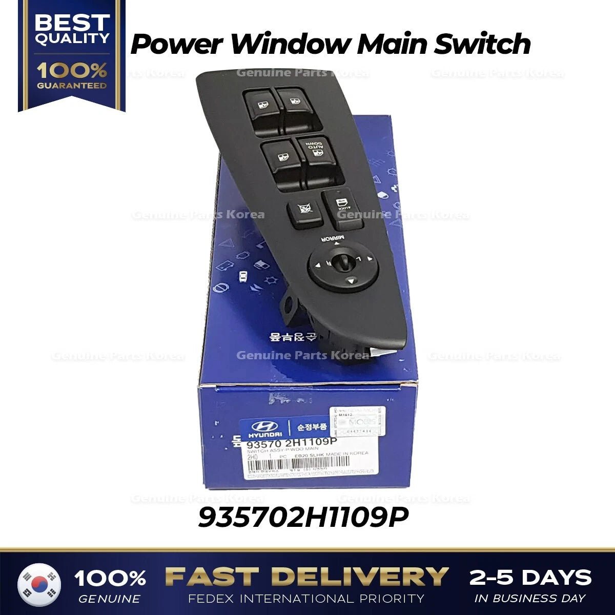 ⭐Genuine⭐ Power Window Main Switch 935702H1109P for Hyundai Elantra