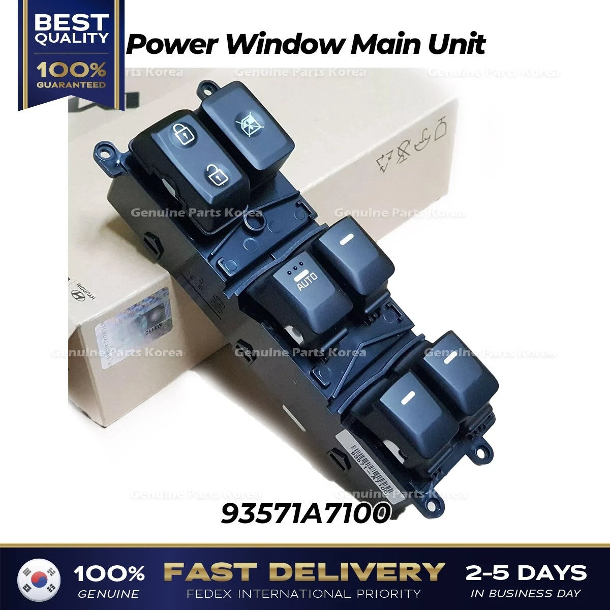 ⭐Genuine⭐ Power Window Main Unit 93571A7100 for Kia Forte K3