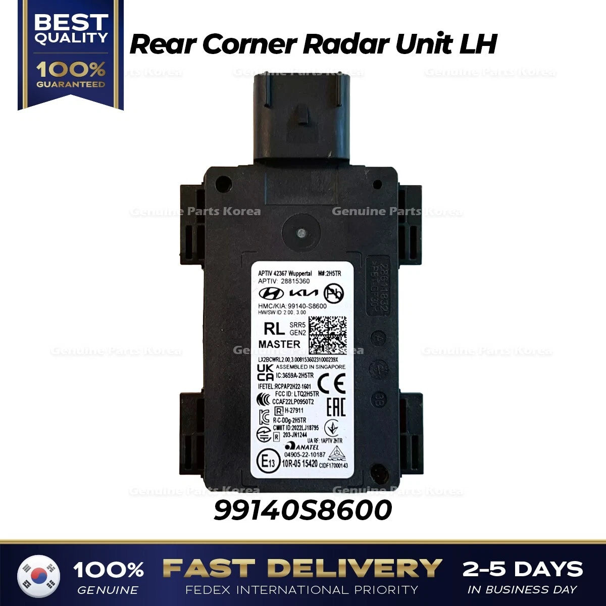 ⭐Genuine⭐ Rear Corner Radar Unit LH 99140S8600 for Hyundai Palisade