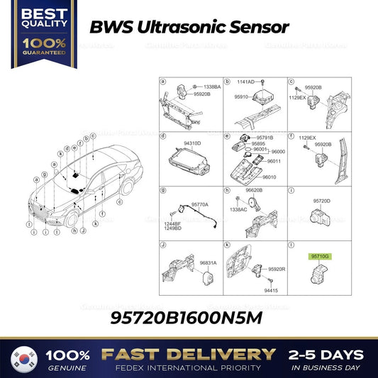 ⭐Genuine⭐ BWS Ultrasonic Sensor 95720B1600N5M for Hyundai Genesis G80