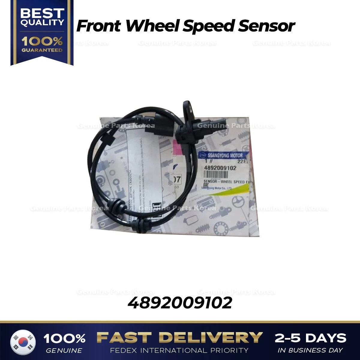 Genuine Front Wheel Speed Sensor 4892009102 for Ssangyong Korando Sports