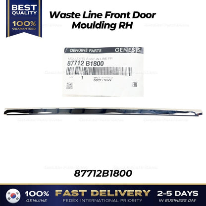 Genuine Waste Line Front Door Moulding RH 87712B1800 for Hyundai Genesis G80