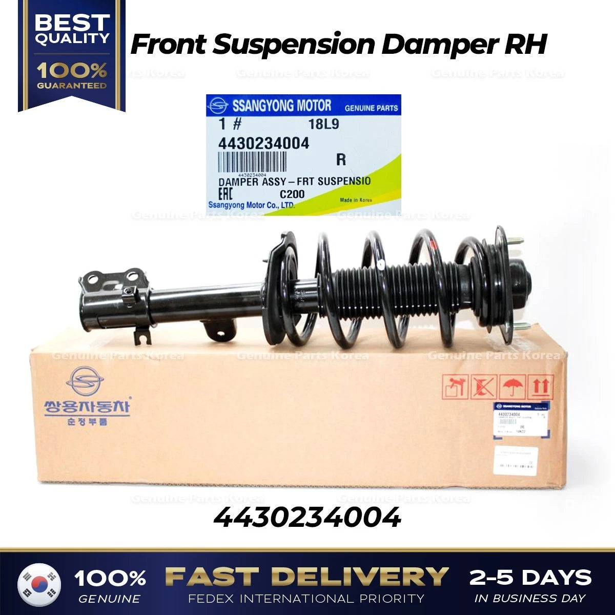 Genuine Front Suspension Damper RH 4430234004 for Ssangyong Korando C