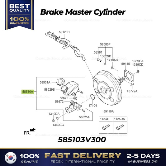 ⭐Genuine⭐ Brake Master Cylinder 585103V300 for Hyundai Azera