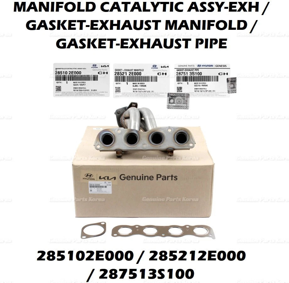 ⭐Genuine⭐ Exhaust Manifold & Gaskets 3P 1SET for Hyundai Kia 2011-2019