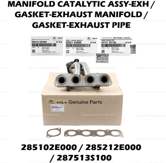 ⭐Genuine⭐ Exhaust Manifold & Gaskets 3P 1SET for Hyundai Kia 2011-2019