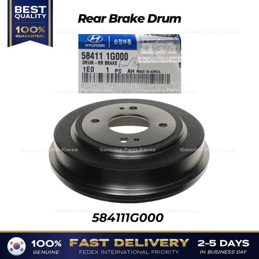 ⭐Genuine⭐ Rear Brake Drum 584111G000 for Hyundai Accent Kia Rio
