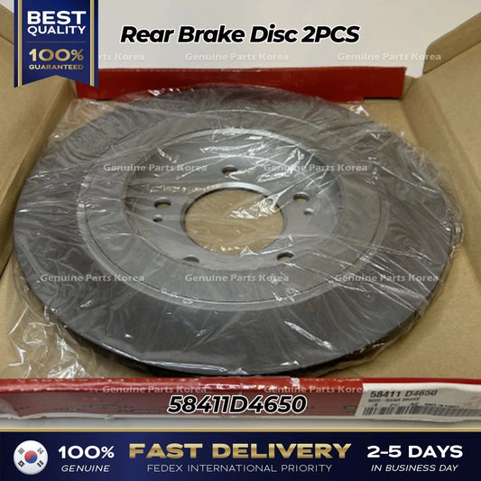 ⭐Genuine⭐ Rear Brake Disc 2PCS 58411D4650 for Hyundai Kona Electric Kia Cadenza