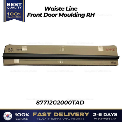 Genuine Waiste Line Front Door Moulding RH 87712G2000TAD for Hyundai Ioniq