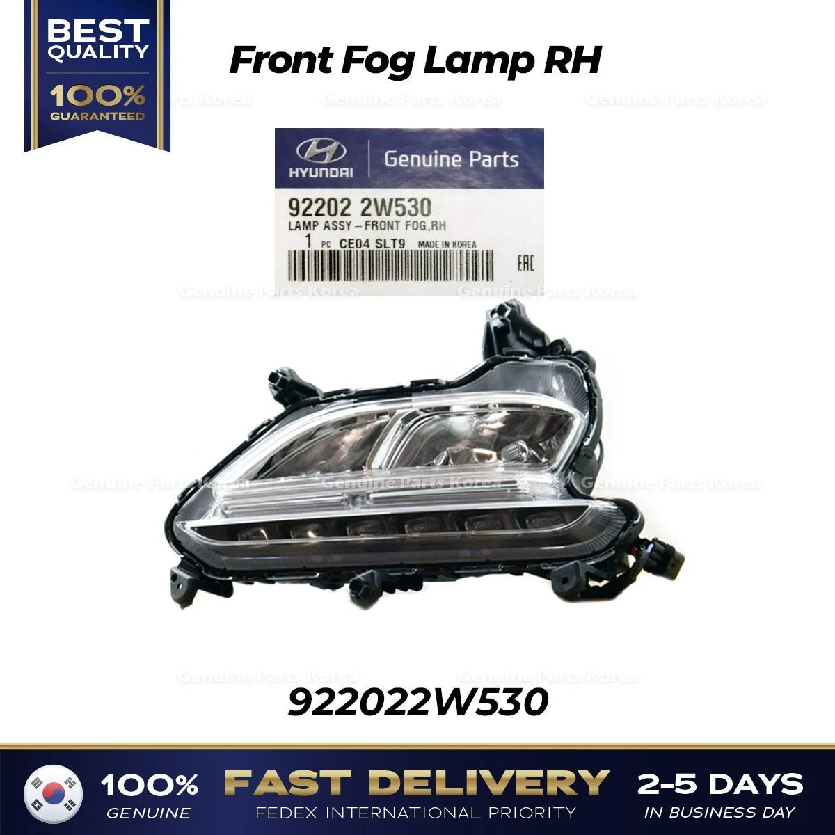⭐Genuine⭐ Front Fog Lamp RH 922022W530 for Hyundai Santa Fe