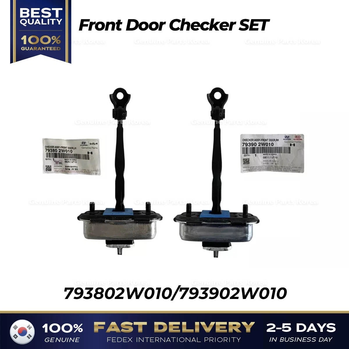 ⭐Genuine⭐ Front Door Checker SET 793802W010 793902W010 for Hyundai Santa Fe