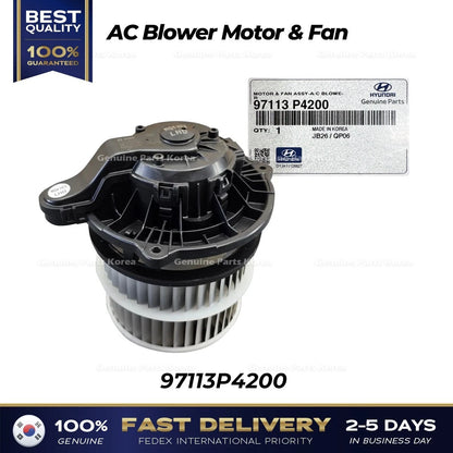 Genuine AC Blower Motor & Fan 97113P4200 for Hyundai Santa Cruz Kia Sorento