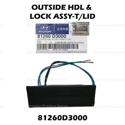 Genuine Trunk Outside Handle & Lock Assy 81260D3000 for Hyundai Tucson 2016-18