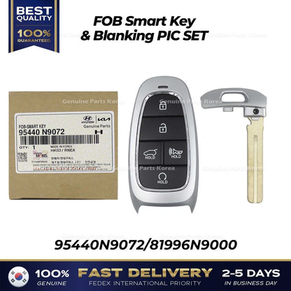 Genuine FOB Smart Key & Blanking PIC SET 95440N9072 for Hyundai Tucson