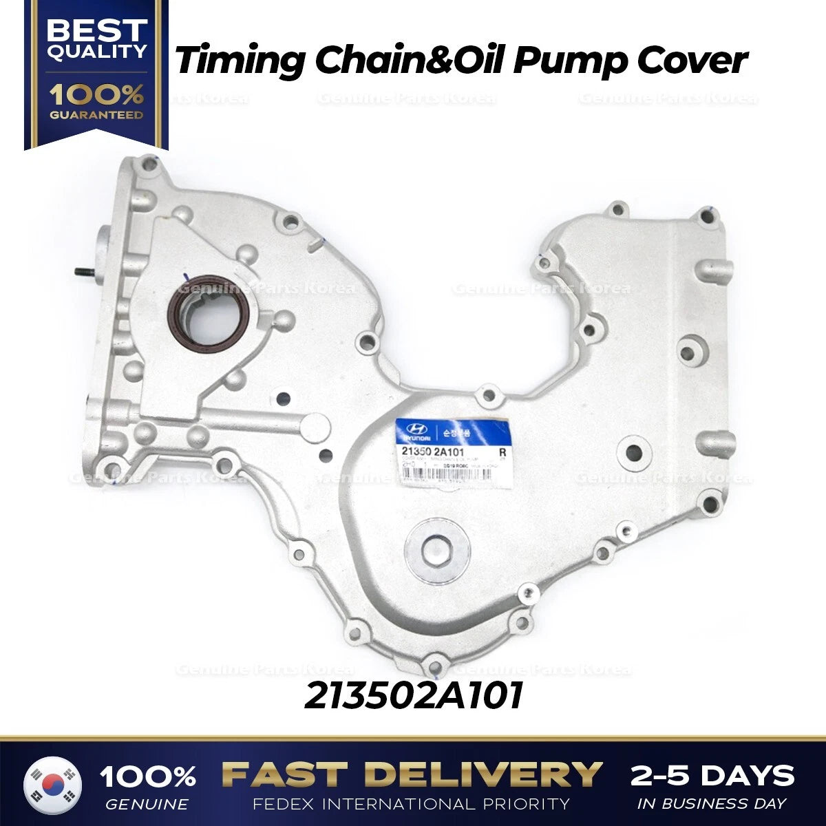 ⭐Genuine⭐ Timing Chain & Oil Pump Cover 213502A101 for Hyundai Verna Kia Cerato