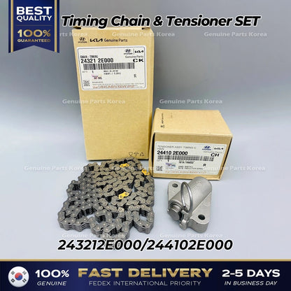 Genuine Timing Chain & Tensioner SET 243212E000 244102E000 for Hyundai Kia